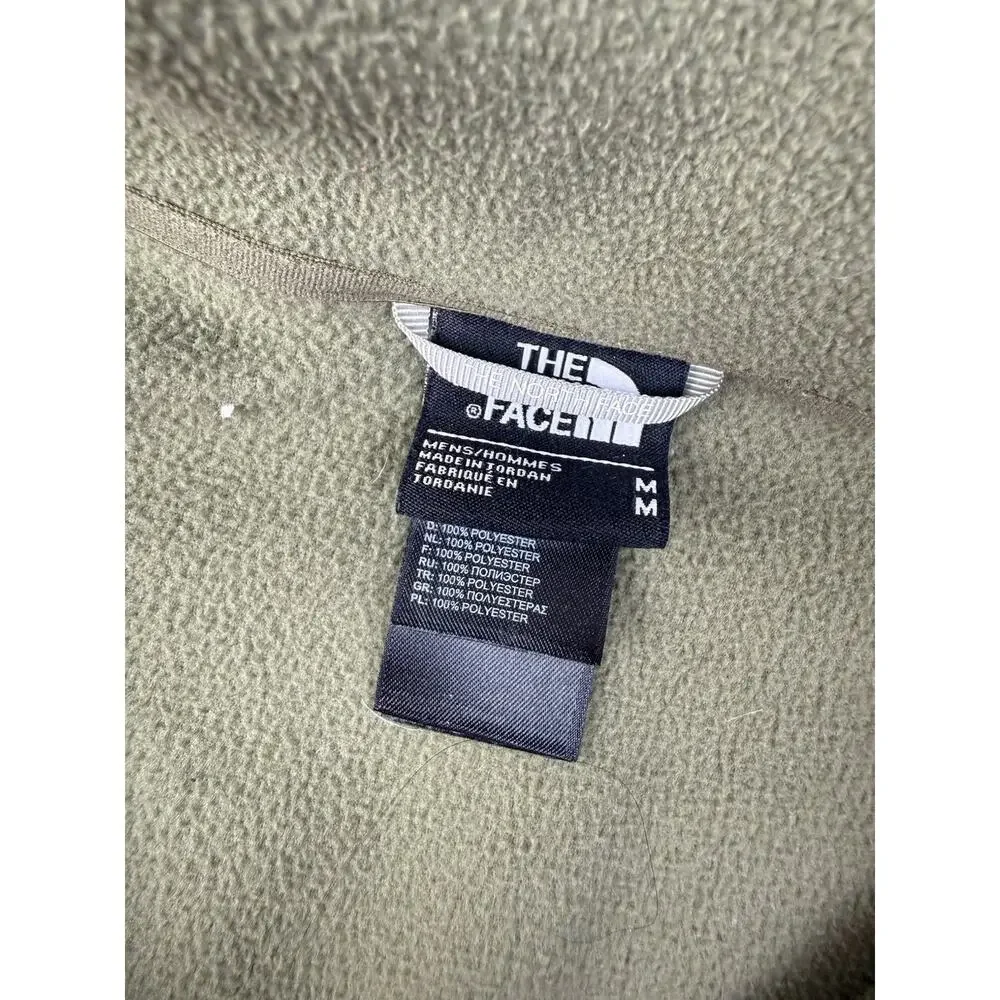 The North Face Fleece 1/4 Zip Pullover Jacket Olive Green Men’s Medium TNF